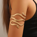 Pulseira de Braço Dourada Geométrica – Estilo Europeu para Festas e Eventos