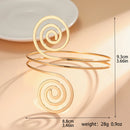 Pulseira de Braço Dourada Geométrica – Estilo Europeu para Festas e Eventos