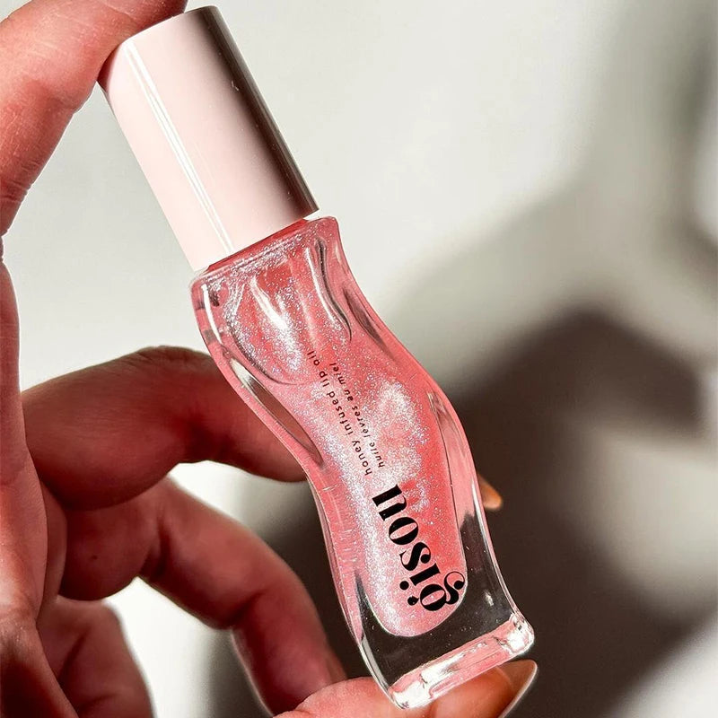 Lip Oil Gloss Hidratante e Brilhante – Volume, Nutrição e Efeito Rosado