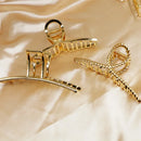 Presilha de Cabelo Feminina – Dourada, Borboleta Geométrica Estilosa